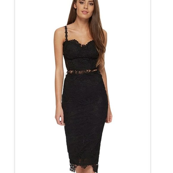 NWOT Portia and Scarlet Kimmy 2 piece skirt set laceBlack
